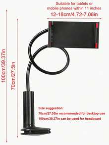 Upgraded 70cm/100cm 360° Rotating Flat Phone Stand, Spiral Base, Tilting Stand, Bed Phone/Tablet Stand, Cruise Essential Phone Holder, Suitable For Kindle, IPad, Smartphones (Fits Bed, Desk, Recliner) - Multicolor - View 4