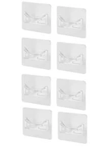 2个/4个/6个/8个弹簧拉杆支架，带自粘胶，无需钻孔即可安装在窗帘杆和门框上 - 彩色 - 查看 13