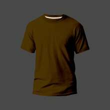 Set Of 5 Comfortable, Basic, Plain T-Shirts For Everyday Wear, 100% Cotton, 30.1 Yarn, Men's/Unisex, Breathable, Reinforced Seams!! - XANH NAVY-NÂU-ĐỎ TÍA-TRẮNG-ĐEN - Xem 4