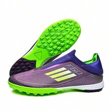 男士足球鞋、女士足球鞋、男女通用棒球鞋、室内外草地训练鞋、橄榄球鞋、训练运动鞋 - 紫色 - 查看 6
