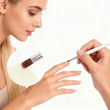 Nail Art Brush Transparent Rod Slant Tail Fine Hair 3 Sets Of Color Painting Brush Pull Brush, Nail Gel Extension Brush Painting Eyeliner Brush Set, French Stripe Nail Eyeliner Brush, Nail Painting Brush - 白色 - 查看 7