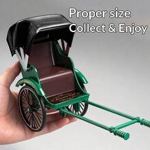 Vintage Rickshaw Model Toy, Retro Design Desk Collectible Decor, Suitable For Model Collectors, Nostalgic Enthusiasts, Assembly Fans, Holiday/Birthday Collection Gift, Perfect Gift, Giveaway - Multicolor - View 6