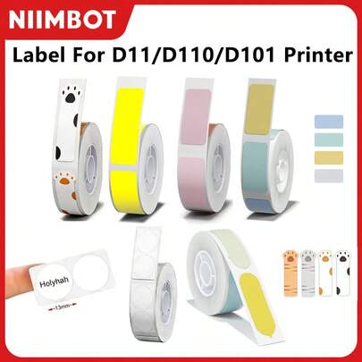  Niimbot D101 D11 D110 Color Thermal Label Sticker Tag Waterproof Anti-Oil Self-Adhesive Mini Portable Label Paper