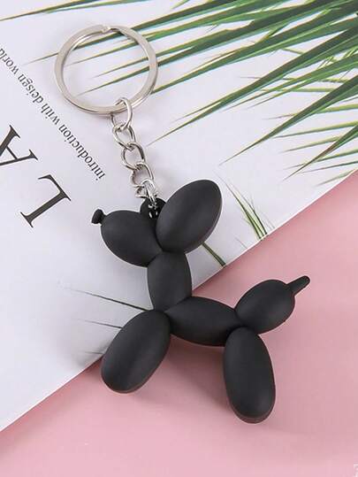 1/4pcs Cute Balloon Dog Keychain, Suitable As Gift, Car Decor, Bag Charm, Retro Gothic Y2K Style