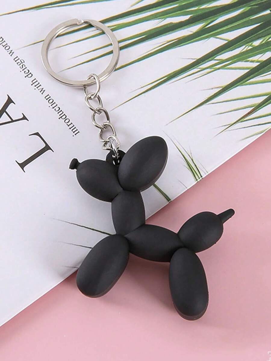 1pc Cute Balloon-Shaped Little Dog Keychain As A Gift Car Accessories Bag Charm School Goth Y2k - Multicolor - View 1
