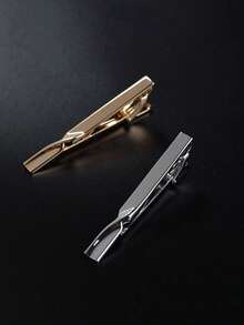 1pc/3pcs Set Men's Minimalist Tie Clips, Black, Gold, Blue, Silver Tie Clips Set, Suitable For Regular Neckties - Tie Clip - View 3