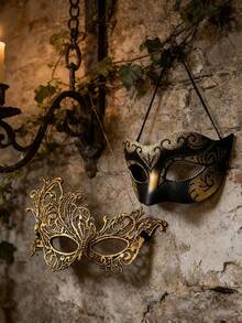 High-End Gold Costume Set For Masquerade Ball, Venetian Party, Christmas, Halloween, Couples Party, Carnival, Cosplay - Gold - View 7