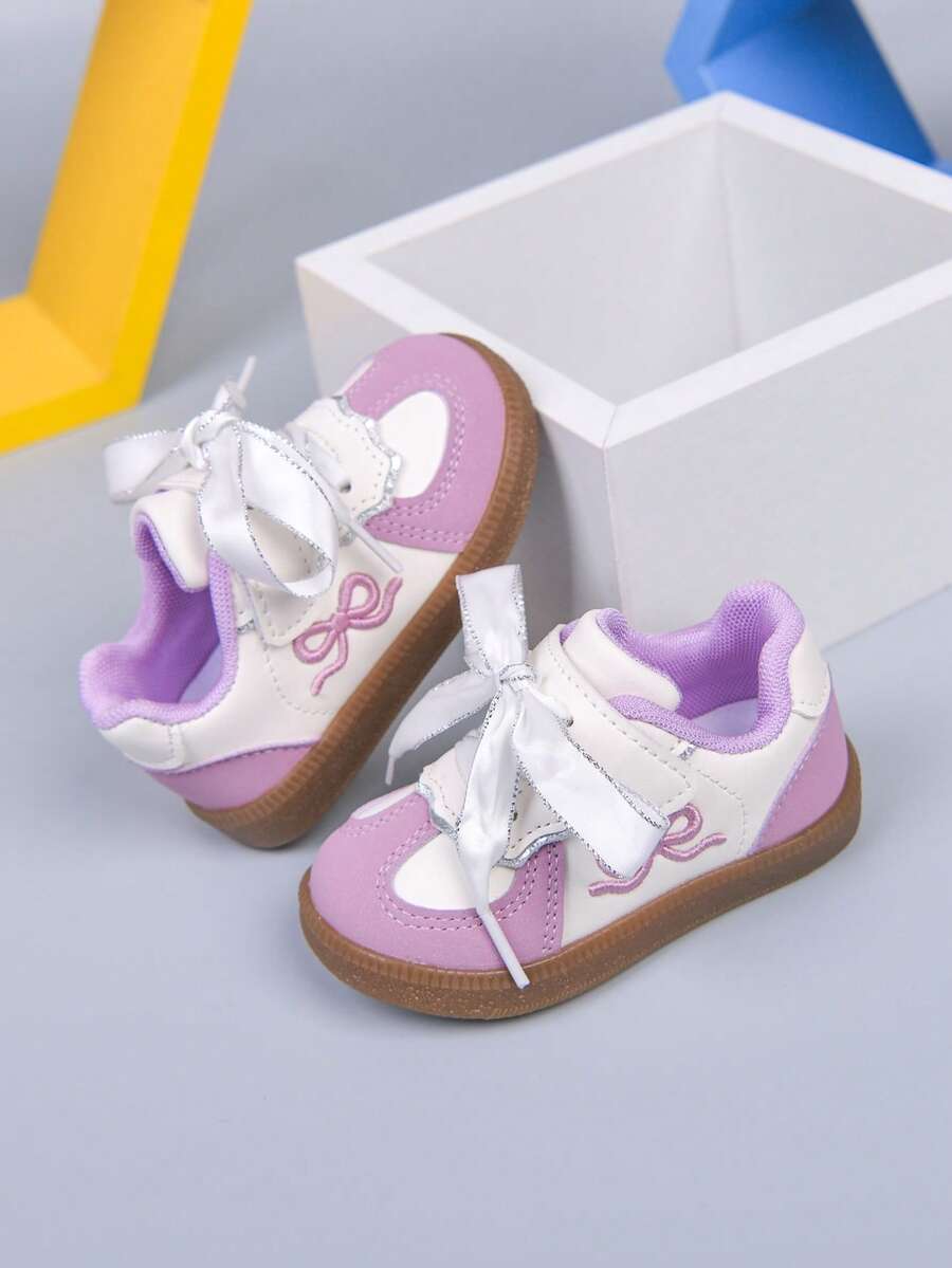 Zapatillas deportivas de estilo ballet para niñas pequeñas, Colección Primavera/Otoño 2026 - Morado - Ver 1