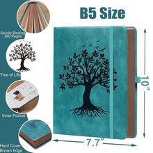 Thick Lined Journal Notebook With Pen, 360 Pages 100gsm Paper, Brown Sprayed Edge, Journal For Writing B5 Ruled Notebook ,Leather Hardcover,Perfect For Work, Office Or Schoolsss, 7.8'' X 10'' SeaGreen - 海綠色B5襯裡 - 查看 3