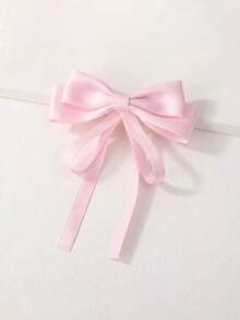 1/4 chiếc kẹp tóc nơ cho bé gái, kiểu dáng đơn giản, thanh lịch, kẹp tóc đuôi ngựa với lớp phủ satin, phụ kiện tóc cho bé gái, sử dụng được quanh năm, kẹp tóc dễ thương, phụ kiện tóc tối giản, kẹp satin, kẹp cài tóc, kẹp tóc. - Nhiều màu - Xem 5