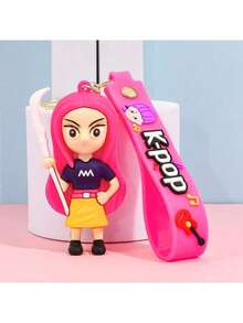 1pc New K-POP Girl Group Witch Keychain Pendant, Cartoon Anime High-Quality Bag Accessory, Holiday Gift
