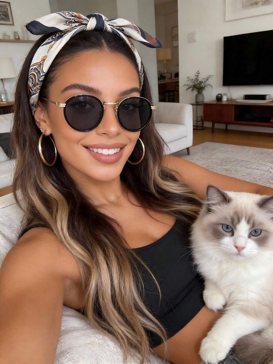 1 Cặp kính thời trang nữ gọng tròn tối giản hiện đại, thích hợp làm quà tặng dịp lễ, các hoạt động giải trí ngoài trời, hoạt động trên bãi biển, cũng như các kỳ nghỉ hè ở biển, các hoạt động ngoài trời và du lịch. - Xám - Xem 1