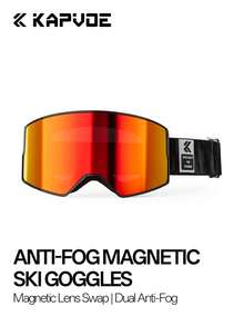 Kapvoe Snow Goggles Fashion Ski Sunglasses Goggle Snowboard Anti-Fog Mask For Men Women Eyewear Kit Protection Glasses Snowmobile Winter - Multicolor - View 2