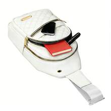 Shoulder Strap Bag – Multi-Pocket Crossbody Chest Bag, Suitable For Women's Daily/Travel/Sports Use, Lightweight Off-Road Backpack, Multi-Pocket Sling Bag, Adjustable Strap Sling Bag, Durable Quilted Bag, Travel Sling Bag, Sports Backpack, Daily Commuter Bag, Outdoor Hiking Bag, Gym Canvas Bag, Casual Errand Bag, Women's Lightweight Multi-Pocket Sling Bag, Stylish And Simple Sling Bag,Summer,Spring Outfits For Women,Nail Supplies,Mother's Day,Mom,Mother's Day Gift,Flower,Jewelry,Mother's Day Decorations,Mother's Day Party Supplies,Women,Pink,Gift Set - 白色 - 查看 9