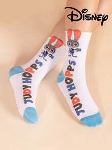 Disney 2双装迪士尼疯狂动物城图案男士船袜，可爱卡通独特迪士尼男士袜子，尼克·王尔德设计，防臭透气休闲百搭圆领卡通袜，适合学生/成人作为礼物和日常穿着，情侣款。 - 彩色 - 查看 5