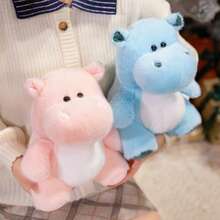 1个16厘米/6.29英寸创意河马毛绒玩具，可爱河马玩偶，动物玩偶，女孩节礼物，生日礼物，圣诞节礼物，万圣节礼物，新年礼物，节日礼物 - 彩色 - 查看 5