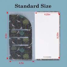 Travelers Notebook Inserts With PVC Sleeve Holder,Password Planner Refills, Standard Regular TN Journal Notebook For Journals,Dis,Planners,30 Sheets,8.5\ X 4.7\,Forest Dog - ForestDogPVC&密碼 - 查看 3
