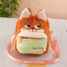 Zootopia Plush Bag, Cute Cartoon Bag, Small Fox Crossbody Bag, Girl's Rabbit Backpack - Orange - View 4