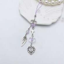 1-4PCS Cute Phone Charms Aesthetic Y2K Cell Phone Charms Strap Strawberry Butterfly Star PhoneCharm Y2K Accessories For Bag Keychain  Camera Pendants Decor - 4x蝴蝶心 - 查看 6