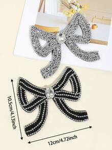 1pc Women's Fashion Sparkling Crystal Rhinestone Decor Bow Brooch Pin, Suitable For Party, Holiday Gift, Stage Performance, Hosting, Wedding Matching
