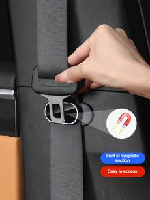 2/4 piezas Clips de fijación del cinturón de del automóvil, Soporte del cinturón de del automóvil, Estabilizador del cinturón de , Sujetador ajustable, Tope del cinturón de universal - A - Ver 2