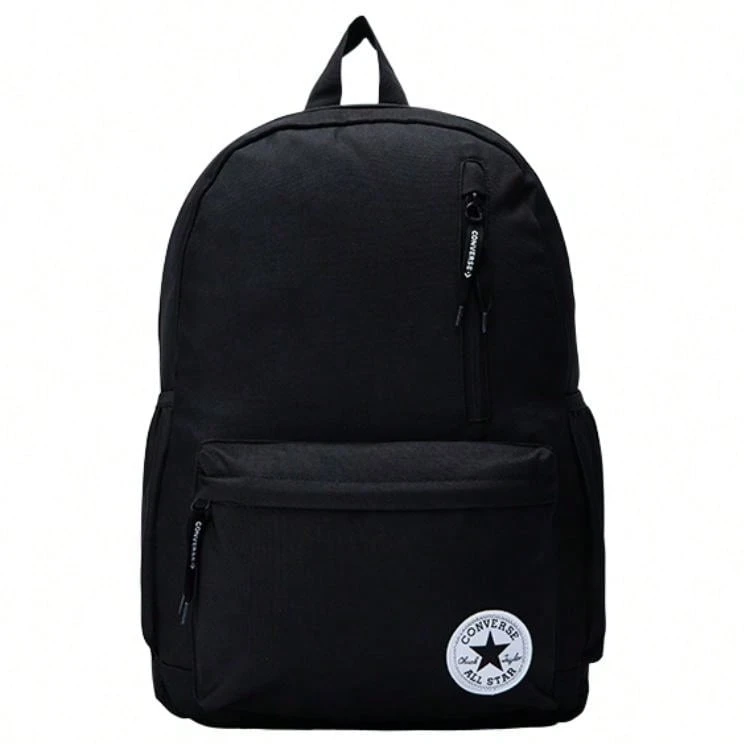 Mochila de poliéster con cierre de cremallera de gran capacidad y logotipo de la marca Converse, bolso de estudiante, mochila de tamaño mediano.