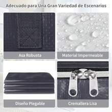 Cajas Mudanza, 8PCS Cajas de Almacenamiento, Bolsas de Mudanza de Gran Capacidad, Cajas para Mudanza con Asas Reforzadas y Bolsillo para Etiquetas, Plegable Organizador de Ropa para Mudanza(Negro) - negro1 - Ver 5