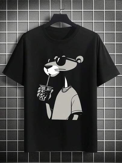 Camisa de hombre 100%  con cuello redondo y manga cta  Estilo casual con estampados modernos y cómodos  Hombre y mujer, pareja, pareja, camisa de manga cta con estampado de moda_3Camiseta casual deportiva para hombres Camiseta ligera y cómoda para uso diario de verano running al aire libre entrenamiento de gimnasio y actividades de viaje