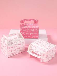 12 Peças Caixas de Presente com Laço Rosa, Decoração de Festa de Aniversário com Tema de Laço, Caixas de Embalagem de Presente, Decoração de Chá de Bebê, Decoração de Festa de Revelação de Gênero, Caixas de Lembrancinhas para Festa de 1º Aniversário, Decorações de Aniversário Rosa, Decoração de Festa de Princesa, Decoração de Casamento, Decorações de Laço, Lembrancinhas de Chá de Bebê - gravata borboleta - Visão 7