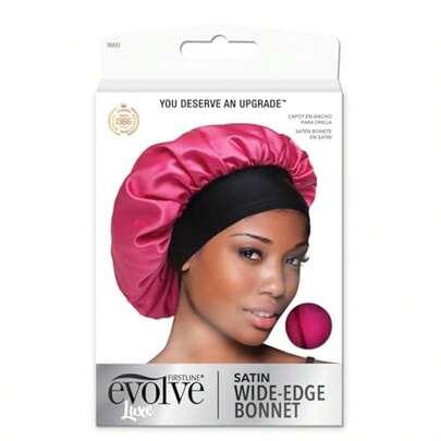 Firstline Firstline Evoe Fuchsia Satin Wide Edge Bonnet Pink