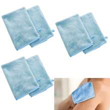 沐浴去角质手套，带挂环的身体去角质手套，用于沐浴、面部水疗、洗手、深层清洁去除死皮的磨砂去角质手套，男女通用