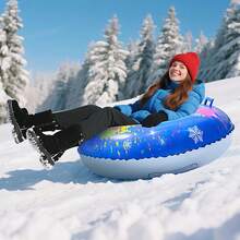 1pc Thick PVC Inflatable Snow Tube, Inflatable Snow Sled, Fun For Snow Sliding, Ski Resort, Christmas & New Year Gift