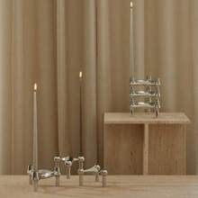 1个金属分子结构烛台，简约三脚烛台，客厅装饰烛台，家居装饰烛台 - 可自由搭配蜡烛底座，打造您专属的烛台，适用于圣诞节装饰、秋季装饰、餐桌装饰、房间装饰 - 彩色 - 查看 7