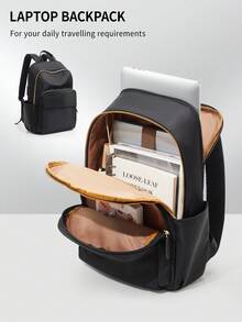 Mochila para portátil de 15.6", mochila ligera de gran capacidad de 13L para la universidad, la escuela secundaria, viajes, senderismo, uso diario casual, diseño unisex - Multicolor - Ver 4