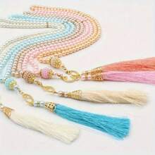 99pcs 6mm Faux Pearl Rosary Beads, Luxury Muslim Gift, Hajj Pilgrimage Gift, 99 Beads Tasbih, Islamic Wedding Gift, Muslim Gift - Multicolor - View 3