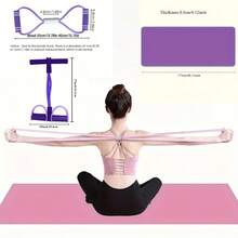 Bộ dụng cụ tập thể dục 3 món thiết yếu: Thảm yoga đàn hồi, dây kháng lực, dây đai yoga - Thiết bị tập luyện đa năng cho phòng tập tại nhà, yoga, squat, định hình toàn thân - Thích hợp cho các bài tập chân, mông, eo và tay, tập bụng, kéo giãn cơ và giảm cân. - Nhiều màu - Xem 2