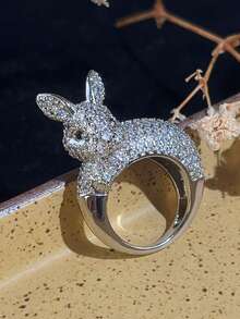 1 PC Cute Cubic Zirconia Ring For Women For Women For Wedding Engagement Party Jewelry Valentine's Day Gift - 1# - View 3