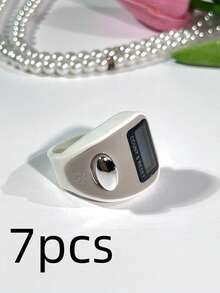 Contador de anillos portátil, contador de dedos electrónico, mini contador, contador de color de caramelo de dos tonos, adecuado para deportes al aire otros usuarios, ligero y portátil, escenarios de uso versátiles, aplicable para recitación, conteo de oraciones / 1 cuerda/12 cuerdas de cuentas de oración islámicas, 99 cuentas de perlas de vidrio falso, adecuado para pulseras de oración y alabanza árabe, estilo con borla, se puede usar para el recuento de recitación de oraciones, uso diario y decoración - Multicolor - Ver 34