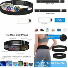 Cangurera Deportiva con Botella de Agua 300ml, Cangurera para Correr para Mujer y Hombre, Rionera Ajustable Impermeable para Correr, Gimnasio, Senderismo (M/LCintura 80-110cm) - M/L (Cintura 80-110cm) - Ver 1