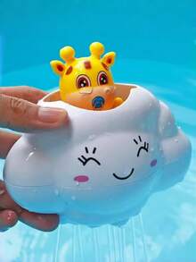 婴儿洗浴用品、儿童淋浴盆、雨云图案、男女宝宝戏水玩具、婴儿玩具、洗澡玩具、婴儿必需品、婴儿洗澡玩具、幼儿玩具、婴儿用品、婴儿洗澡玩具、女宝宝玩具、泳池玩具、儿童浴室 - 下雨的雲朵小鹿 - 查看 9