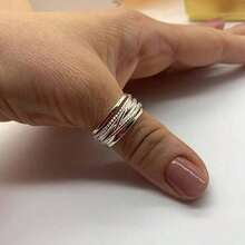 A Bohemian Elegant Thumb Ring With An Adjustable Multi-Layer Weave Design For Women's Fashion Jewelry For Everyday Wear And Gifts - nhẫn - Xem 1