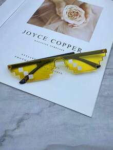 1/5/10个装像素艺术眼镜派对礼品 - PVC马赛克眼镜，适用于各种节日、拍照道具、趣味小玩意、非电动，趣味派对和活动装饰品 - 彩色 - 查看 5