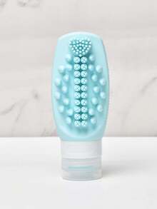 1个旅行装可重复灌装水瓶，多功能防漏硅胶挤压容器，带软毛刷，适用于洗漱用品、化妆品、旅行必备品 - 彩色 - 查看 7