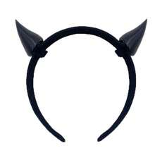 Women Headband With 3D Devil Horns 3d Lightweight Devil Horns Headband - SBlack - 查看 2