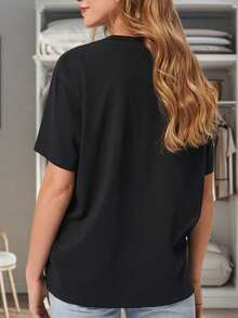 Admit It Life Boring Without Me Funny Saying Men Women T-Shirt, Unisex Graphic T Shirts, Funny T-Shirt - Black - View 2