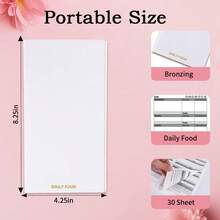 Travelers Notebook Inserts,Daily Food Journal To Count Calories Health, Keep Healthy Diet,30 Sheets,8.25\ X 4.25\,Travelers Notebook Refills For Journals,Dis,Planners - 每日補給 - 查看 3