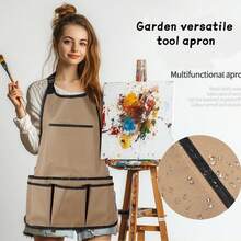 Gardening Apron With Leg Covers, Multi-Pocket Outdoor Trimming & Harvesting Protective Apron