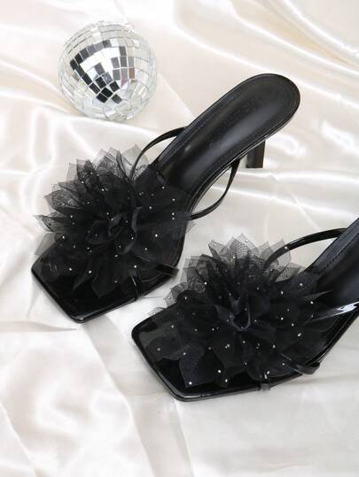 2pcs Detachable DIY Shoe Accessories, Black Rose Flower Decor For High Heels, Elegant And Fashionable Shoe Clips, Suitable For Heels, Sandals, Pumps, Party And Date Shoes
