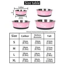 不锈钢双层宠物碗 - 加厚防滑猫狗食水碗，通用防溢设计，带隔热底座 - 100ml - 查看 6