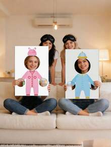 1 Set Baby Shower Party Game Gift Set, Includes "Feed Me" Baby Shower Game, Game Board And Blindfold, Fun For Baby Shower, Gender Reveal Party, Baby Party, Baby Gift Giving Events - Multicolor - View 7